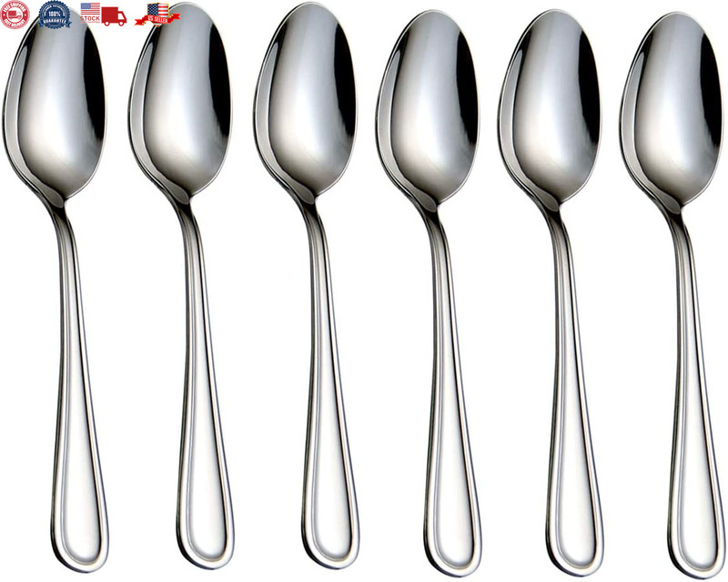 Teaspoons Stainless Steel 18/0 Tea Spoons 6 Pcs, 6.29 Inches For Home, Kitche... gallery
