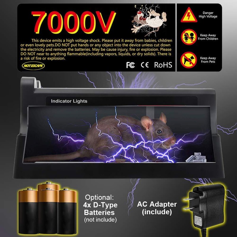 Electronic Mouse Trap Victor Control Rat Killer Pest Mice Electric Rodent Zapper gallery