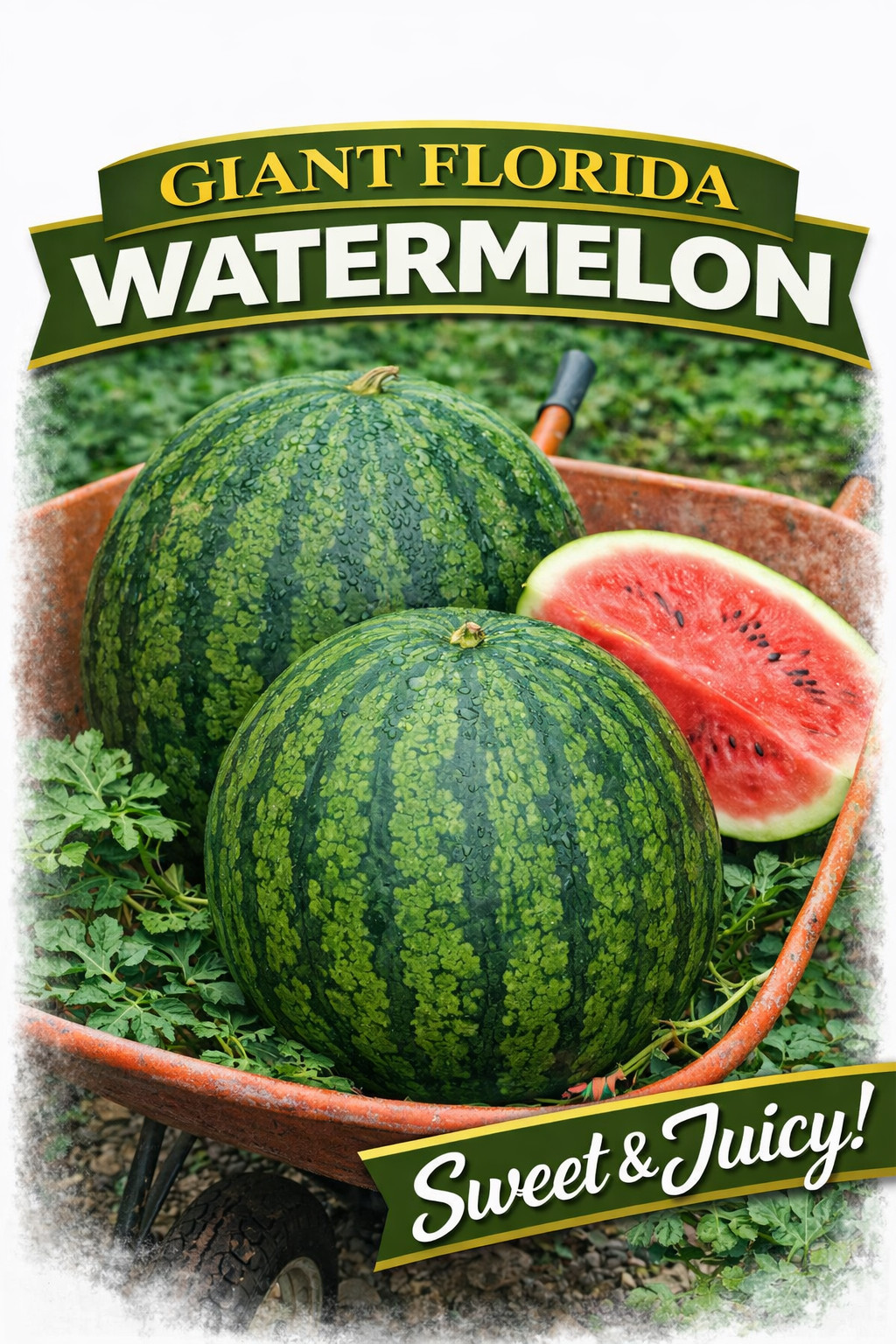 Giant Florida Watermelon Seeds Heirloom Non-GMO Sweet Large Fruit gallery