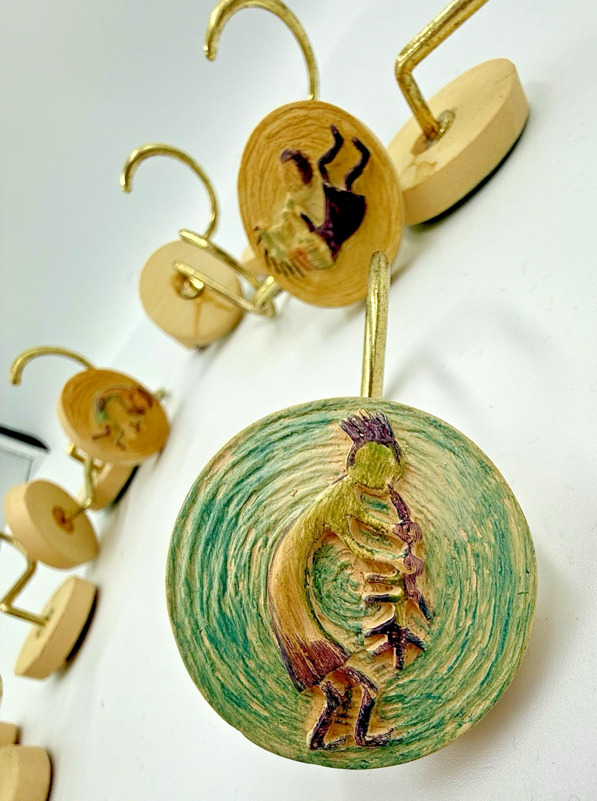 Kokopelli Primitive Musician Decorative Shower Curtain Hooks 12 Pcs Southwest gallery