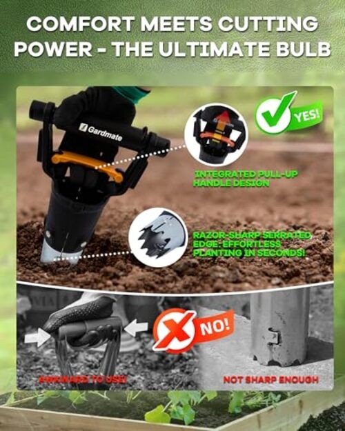 Bulb Planter Tool - One-Touch Automatic Bulb Planter for Bulbs, Seeds & gallery