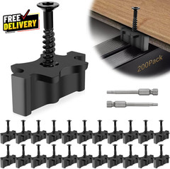 200 Pack Hidden Deck Fasteners for Composite Decking Clips with Screws Kit…