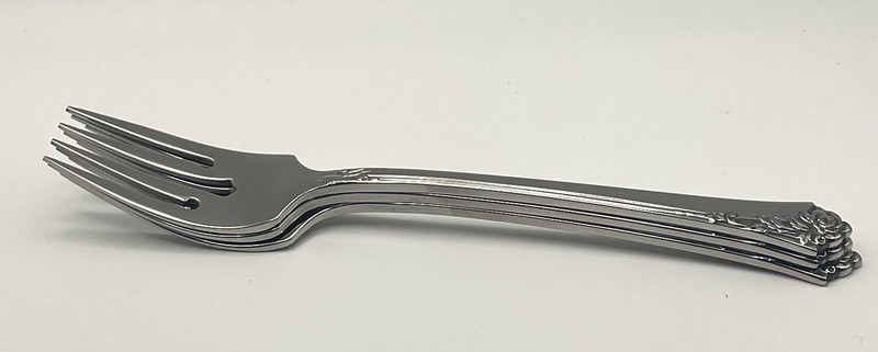 (3) Oneida Heirloom Cube DAMASK ROSE Stainless Salad Fork Lot ~ 6 7/8” gallery