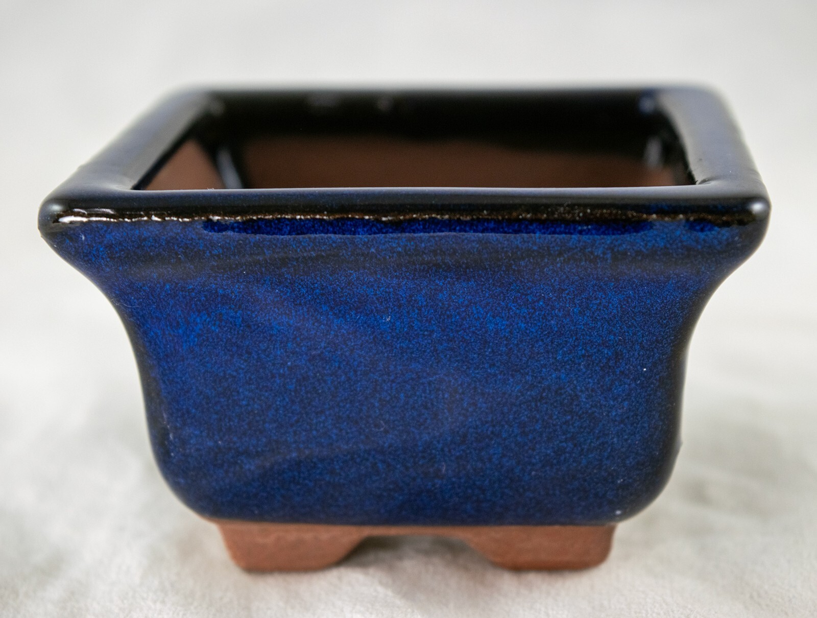 Square Blue Mame Bonsai, Succulent & Accent Plants Pot - 3.25"x 3.25"x 2" + Mesh gallery