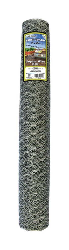 Diggers B225 Black Gopher Wire Roll 2 H ft. x 25 L ft. x 2 W in.