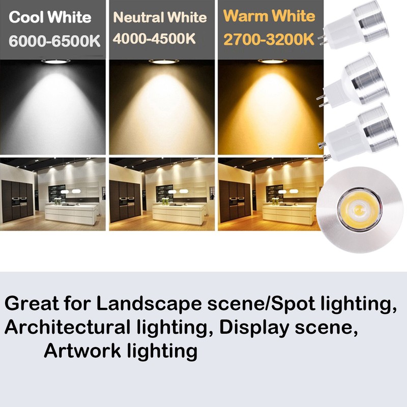 Mini 35mm Diameter GU10 LED Spotlight Bulbs 3W Lamp AC 110V 220V Energy Saving gallery
