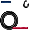 Black Hinged Segment Clicker PA Rings, 2G 4G 6G 8G 10G 12G Large Spring Action B gallery