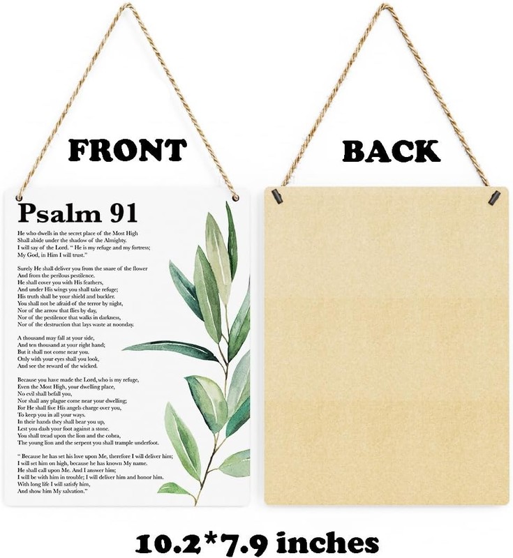 Inspirational Scripture Wall Art Bible Verses Psalm 91 Decor psalm 91 gallery