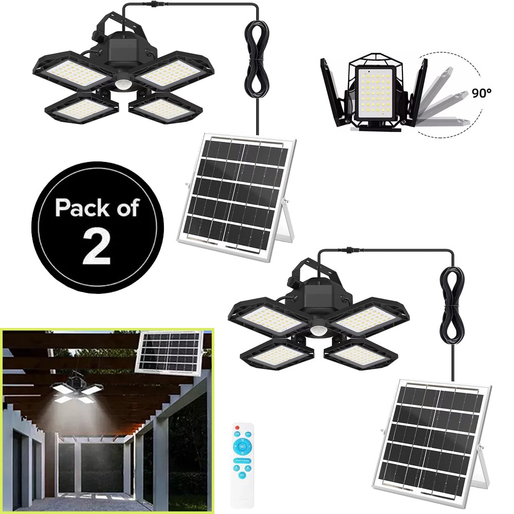 2PCS Solar Pendant Light Outdoor Indoor Solar Powered Motion Sensor Shed Light gallery