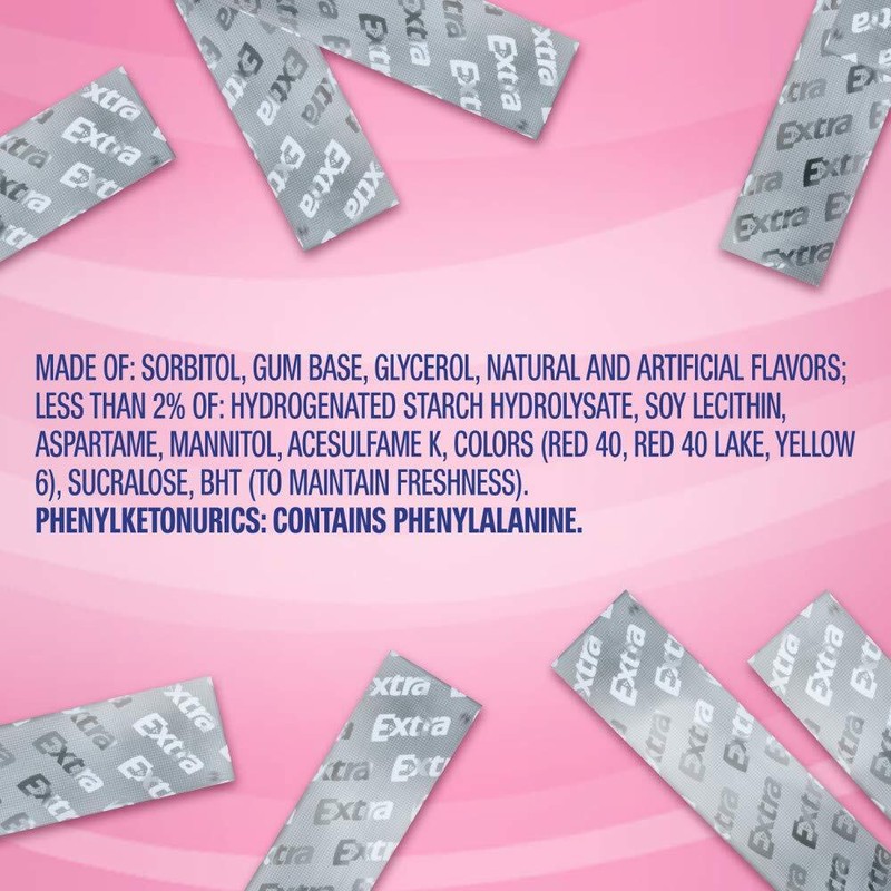 EXTRA Classic Bubble Sugar Free Chewing Gum, 15 Count (Pack of 10) gallery