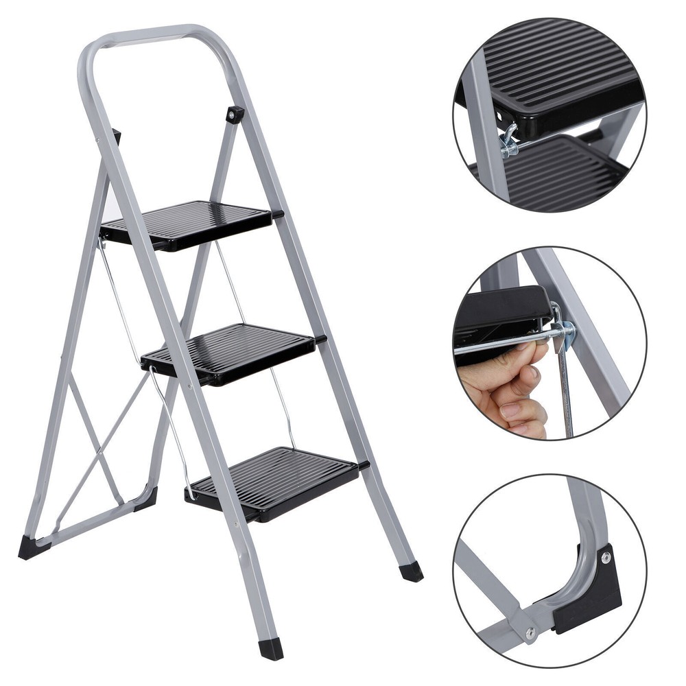 2/3/4 Step tep Ladder Folding Step Stool Safety Tread for Home Use Anti-Slip