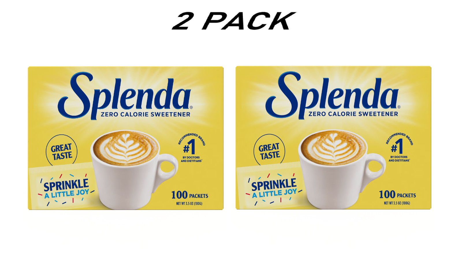 ( 2 PACK) Splenda Zero Calorie Sweetener, Sugar Substitute Packets - 100CT. gallery