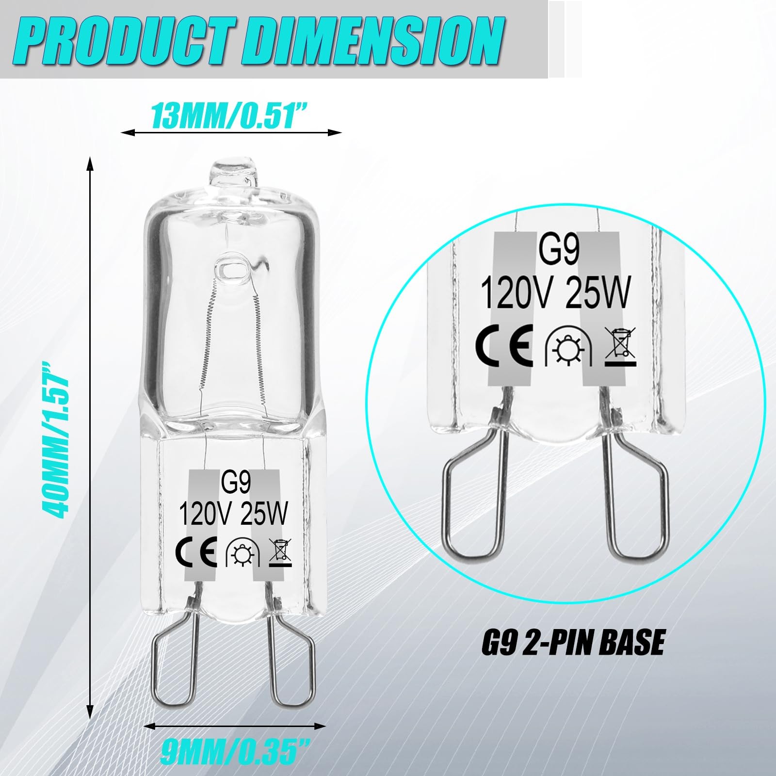 Halogen Bulb Compatible with Whirlpool Microwave Oven, G9 120V 25W Replacemen... gallery