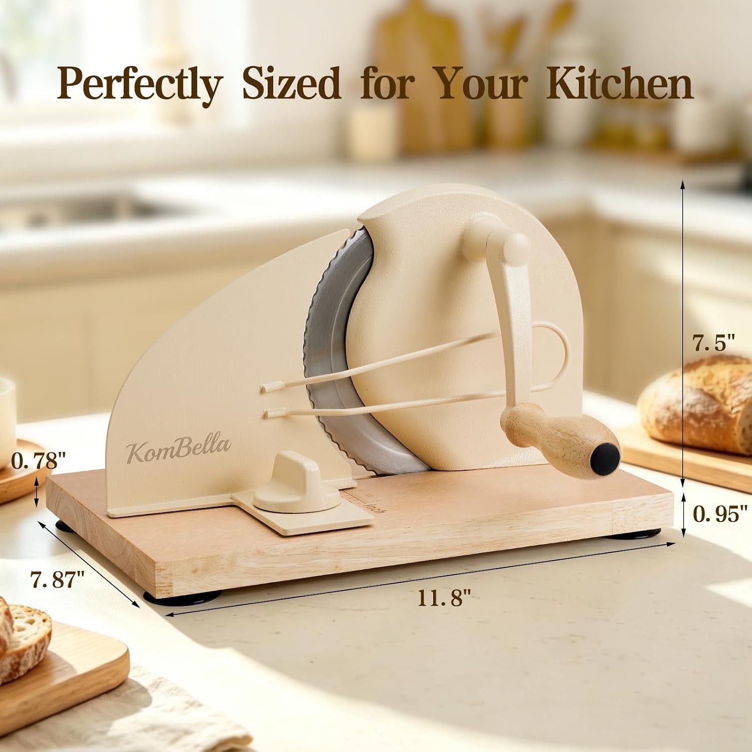 Sourdough Bread Slicer for Homemade Bread, Manual Hand Crank Bread Cutter gallery