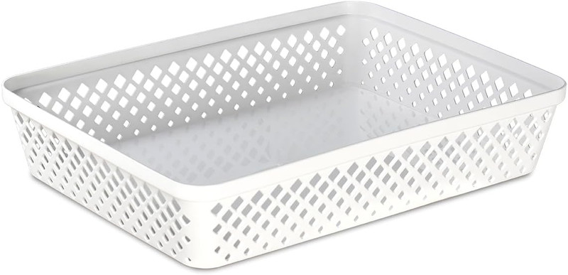 Plastic Storage Basket Set - Multipurpose Drawer Trays, Kitchen Pantry Container gallery