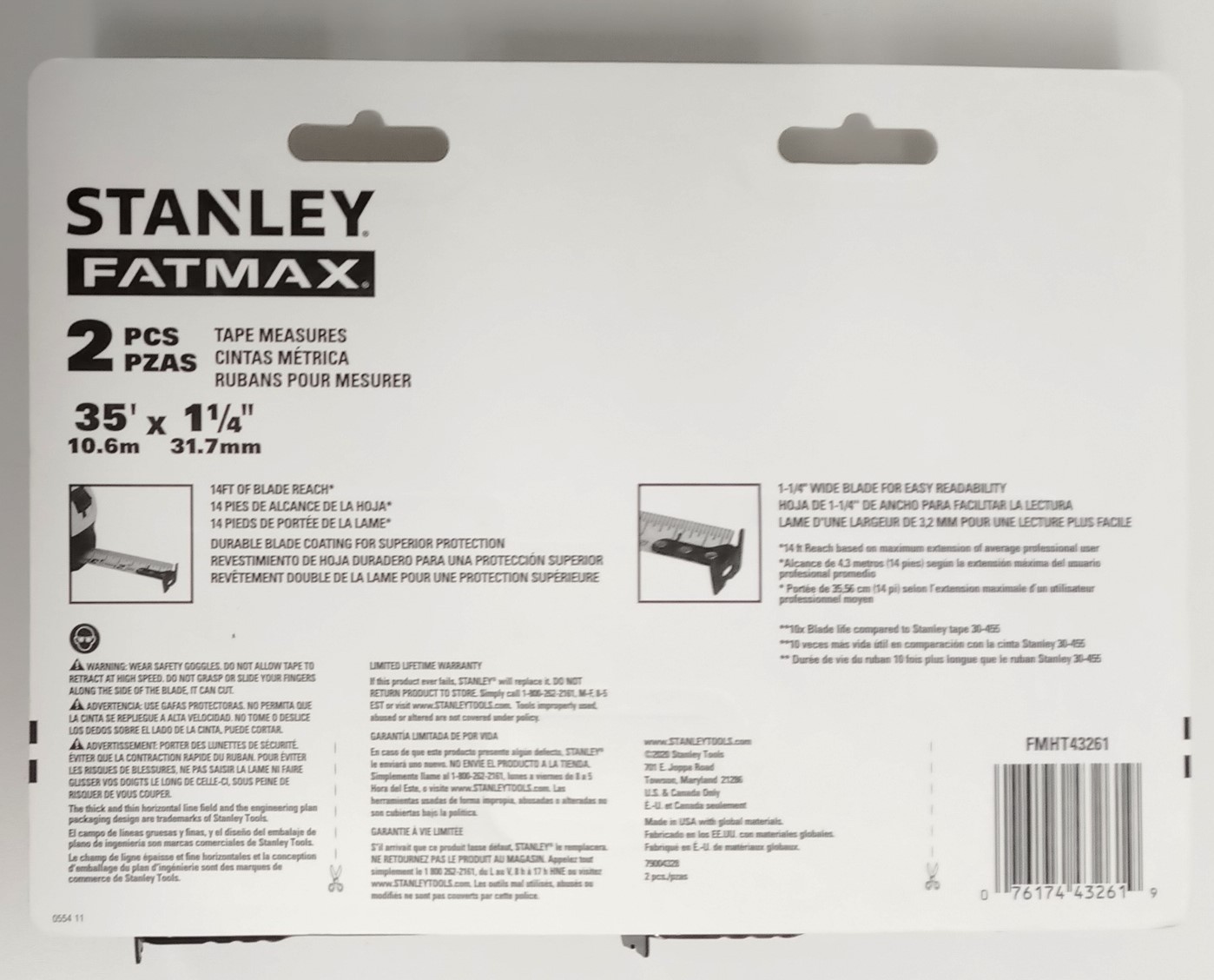 Stanley 33-735 35ft. FatMax Measuring Tape FMHT43261 2Pack USA gallery