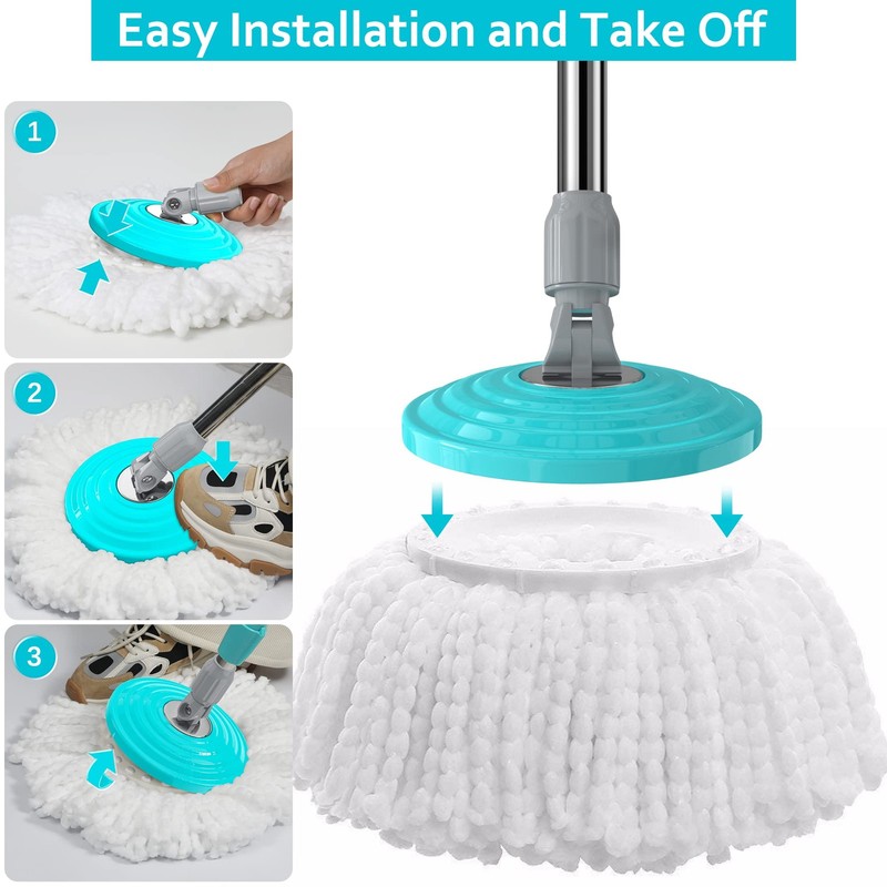 Plastic Mop Base Replacement for Spin Mop Bucket,Replacement Mop Parts, Mop A... gallery