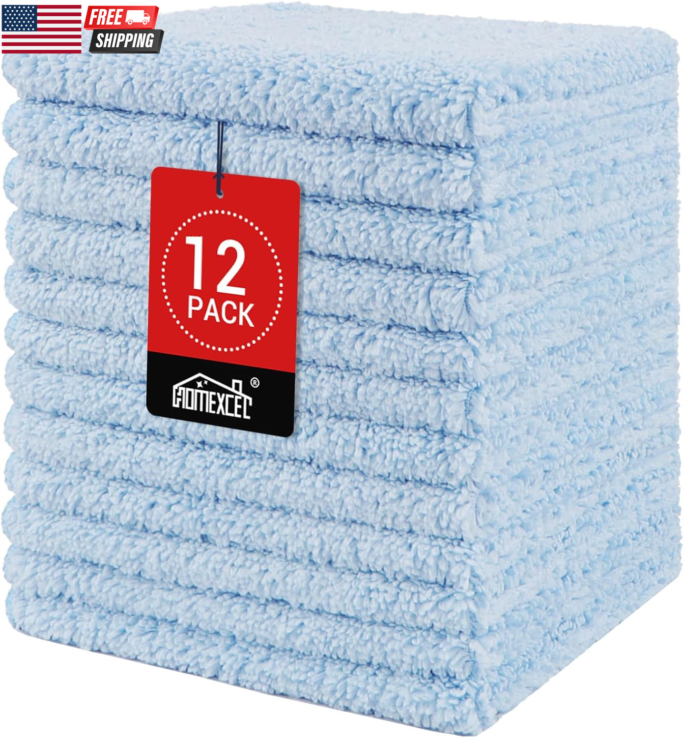 Wash Cloths, Quick Drying Face Towel for Showering, Super Absorbent Washcloths f gallery