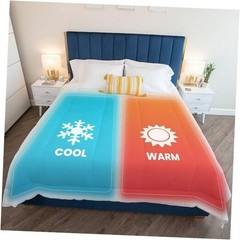 SöMN Kömforte Microfiber Dual Zone Comforter, His and Hers Blankets Queen White