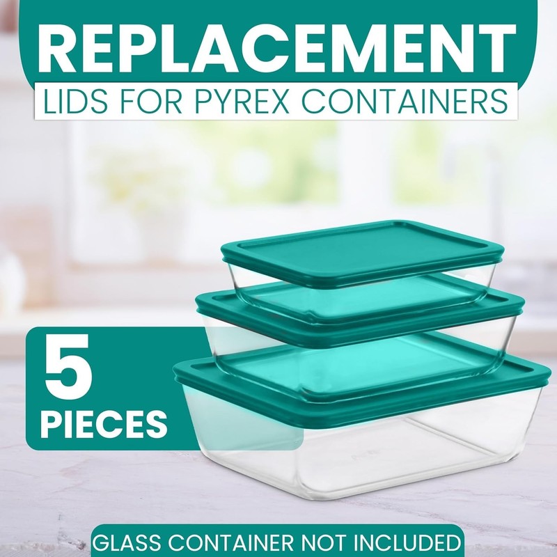 Replacement Rectangular Lids for Pyrex Glass Food Storage Containers 3 6 11 CUP gallery
