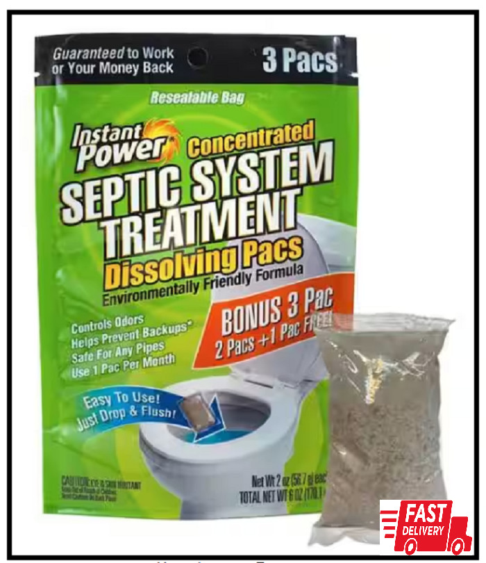 Septic System Treatment Dissolving, Controls odors, Up to 1500 Gal (Pack of 3) gallery