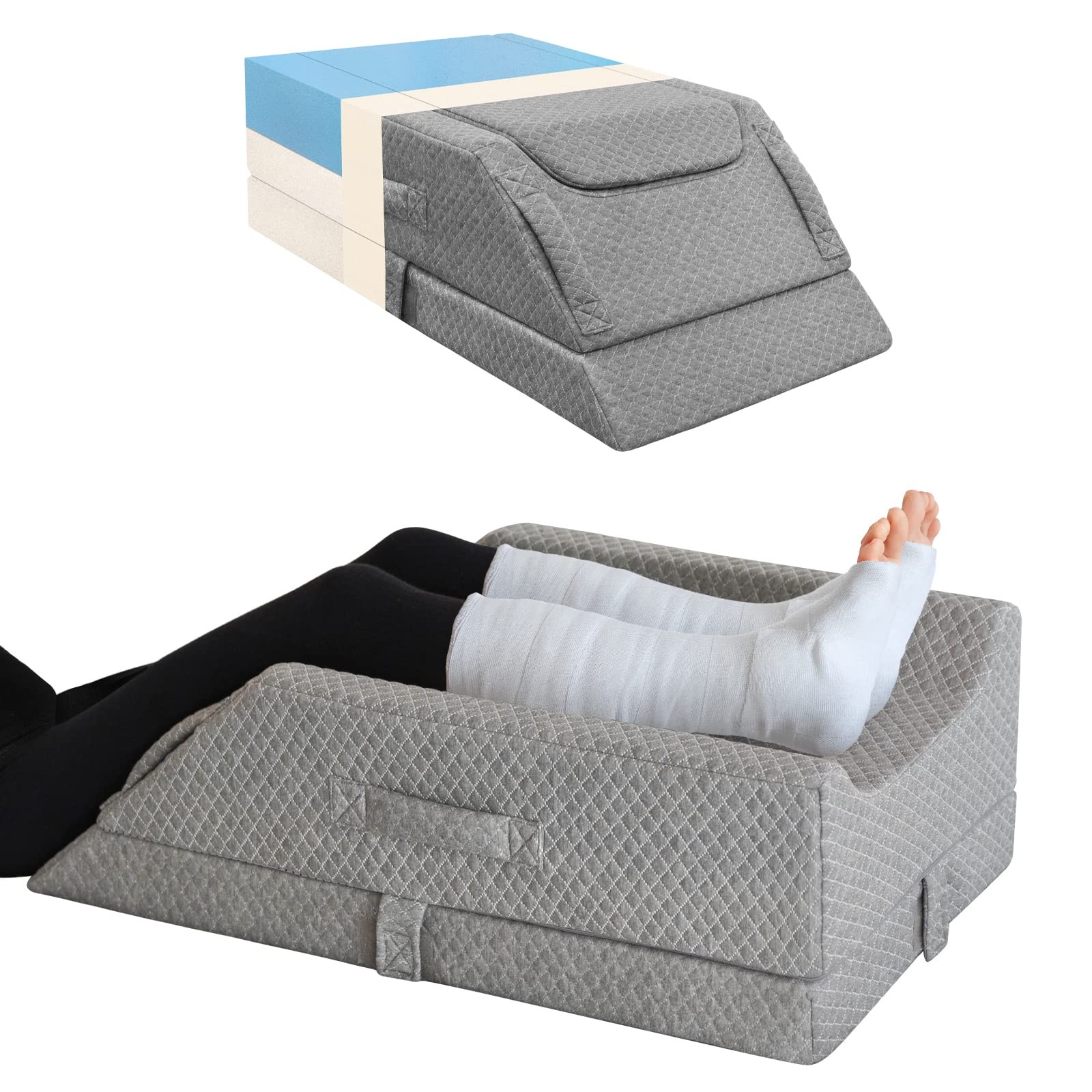 Kingpavonini Adjustable Leg Elevation Pillows For Swelling After Surgery gallery