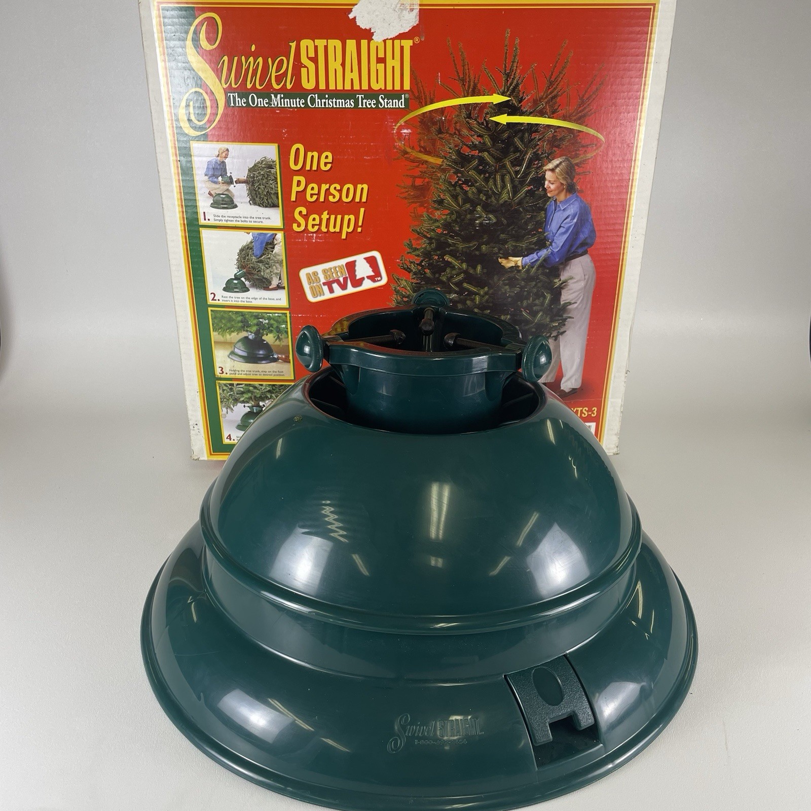 Swivel Straight Christmas Tree Stand The One Minute Tree Stand - 100 Lb. - 10’ gallery
