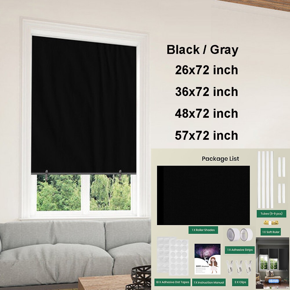 100% Blackout Window Blinds Rolle Shades Door Curtains DIY Cordless Door Blinds gallery