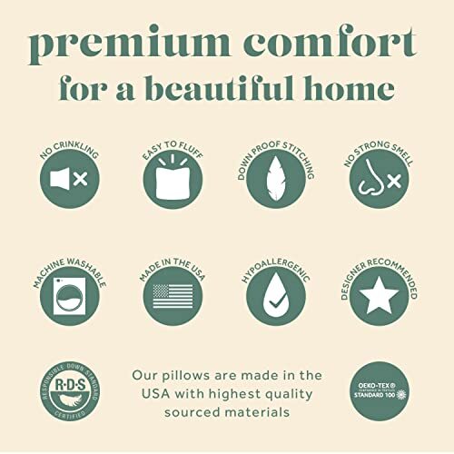 ComfyDown - Euro Square Pillow Insert FEATHER / DOWN Sham Stuffer - ALL SIZES!! gallery
