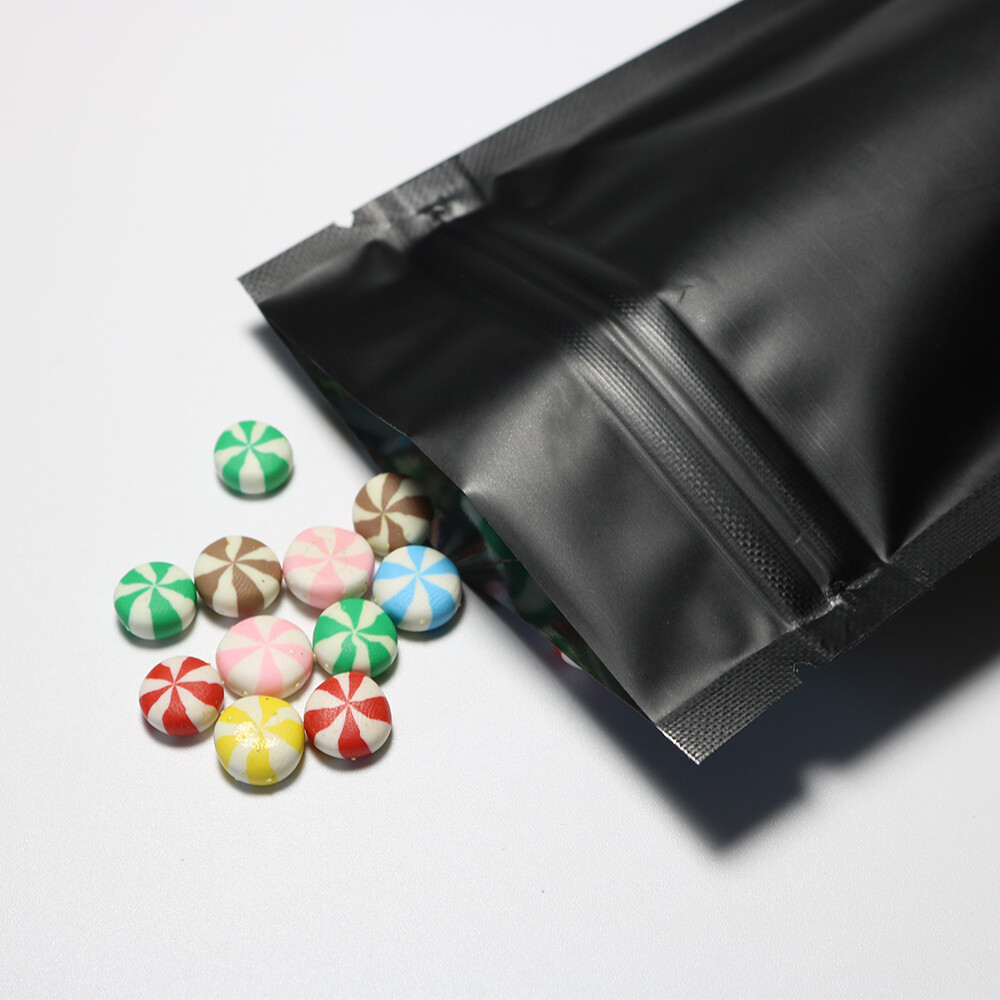 Matte Black Barrier Resealable Standing Storage Bags Oz to 1/4 Pound Sizes gallery