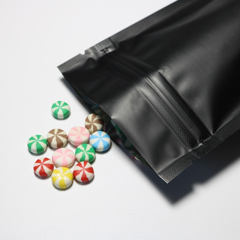 Matte Black Barrier Resealable Standing Storage Bags Oz to 1/4 Pound Sizes gallery