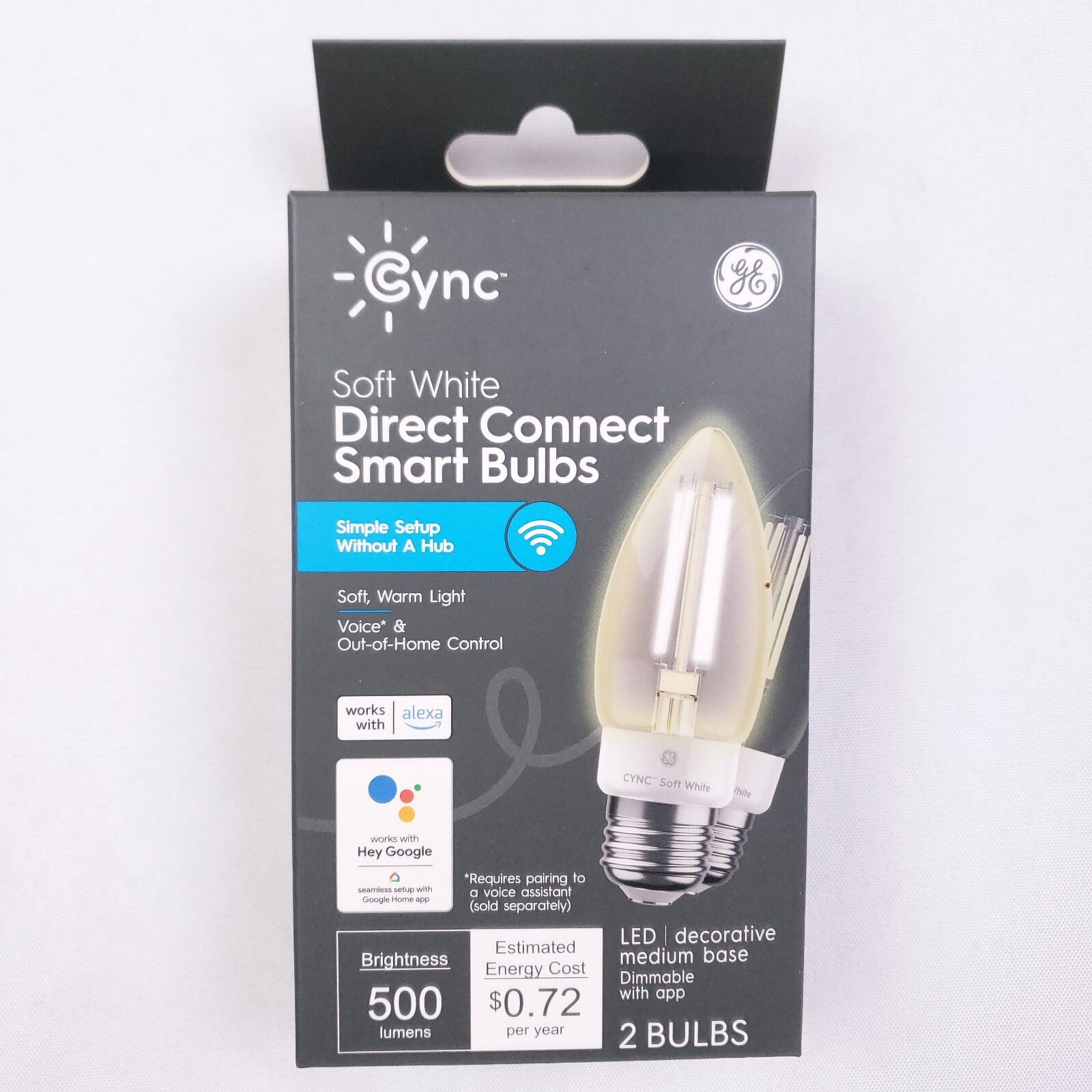 GE Lighting 93130193 6W Cync Direct Connect WiFi Smart Bulb White Medium Base gallery