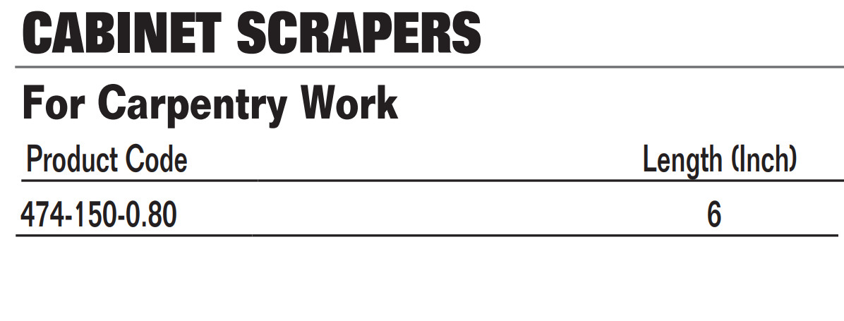Cabinet Scraper For Carpentry Work, Length: 6-Inch, BAHCO 474-150-0.80 gallery
