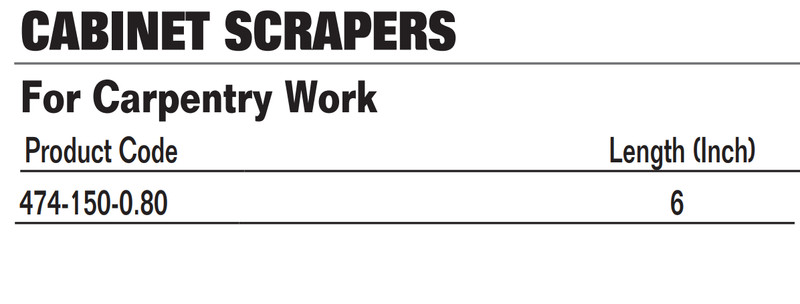 Cabinet Scraper For Carpentry Work, Length: 6-Inch, BAHCO 474-150-0.80 gallery