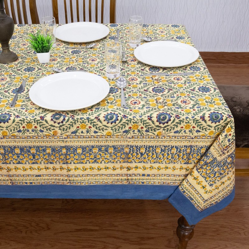 Hand Block Printed Tablecloth Wedding Table Cover Gift for Her, Halloween gallery