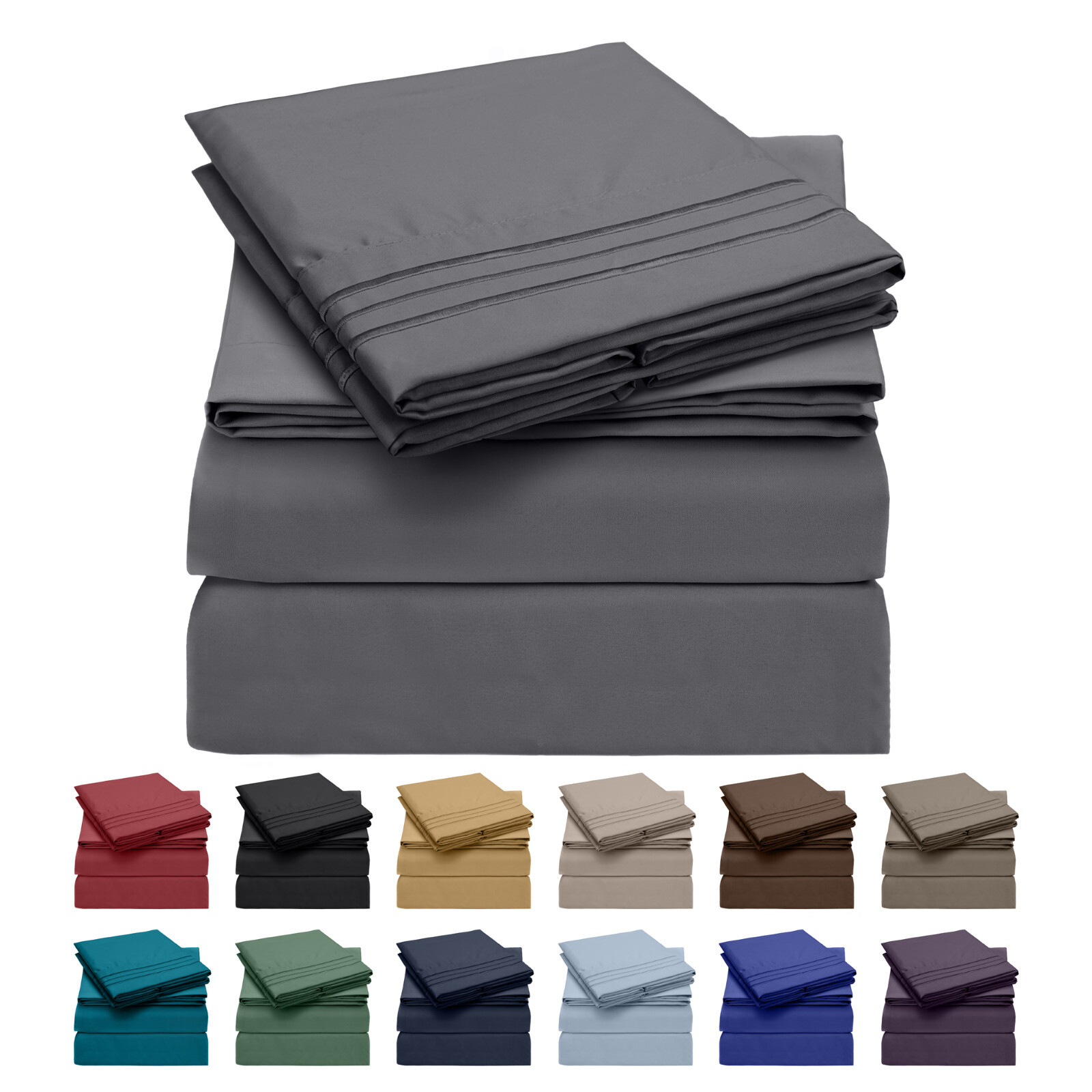 Mellanni 4-Piece Bed Sheet Set, Deep Pocket, Wrinkle, Stain Resistant Microfiber gallery