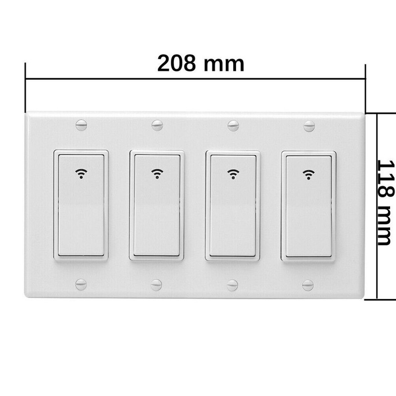 WiFi Smart Switch Wall Light Switch 1/2/3 Gang for Amazon Alexa Google IFTTT gallery