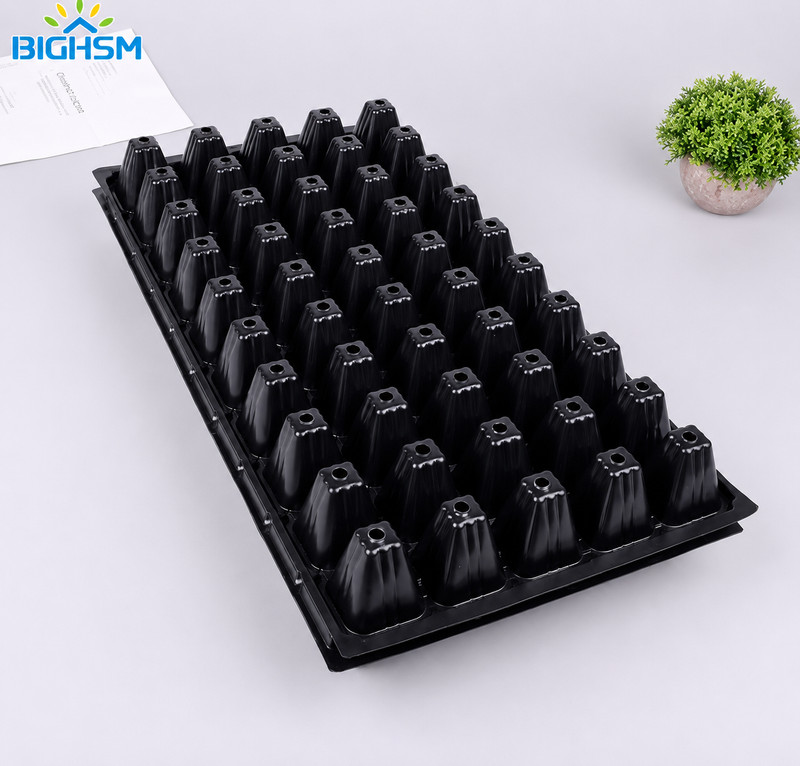 10 Black Plastic PLUG SHEETS - 50 cells per flat- INSERTS SEED STARTING gallery