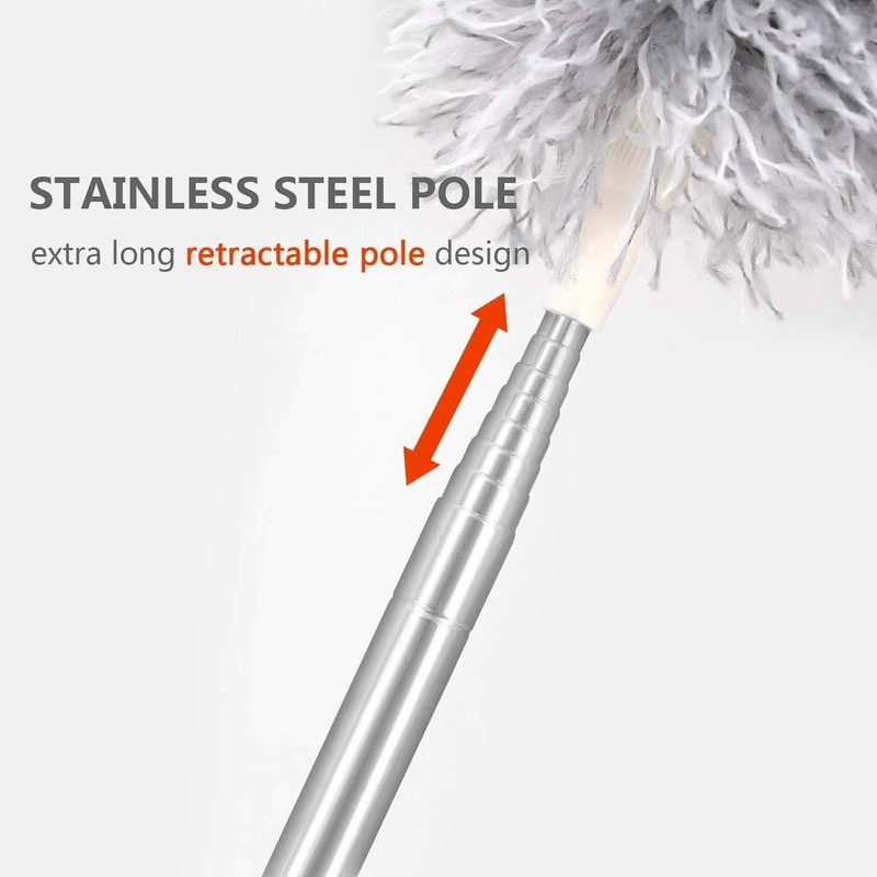 Duster with Extension Pole Bendable Head Extendable Duster for Fan High Ceiling gallery