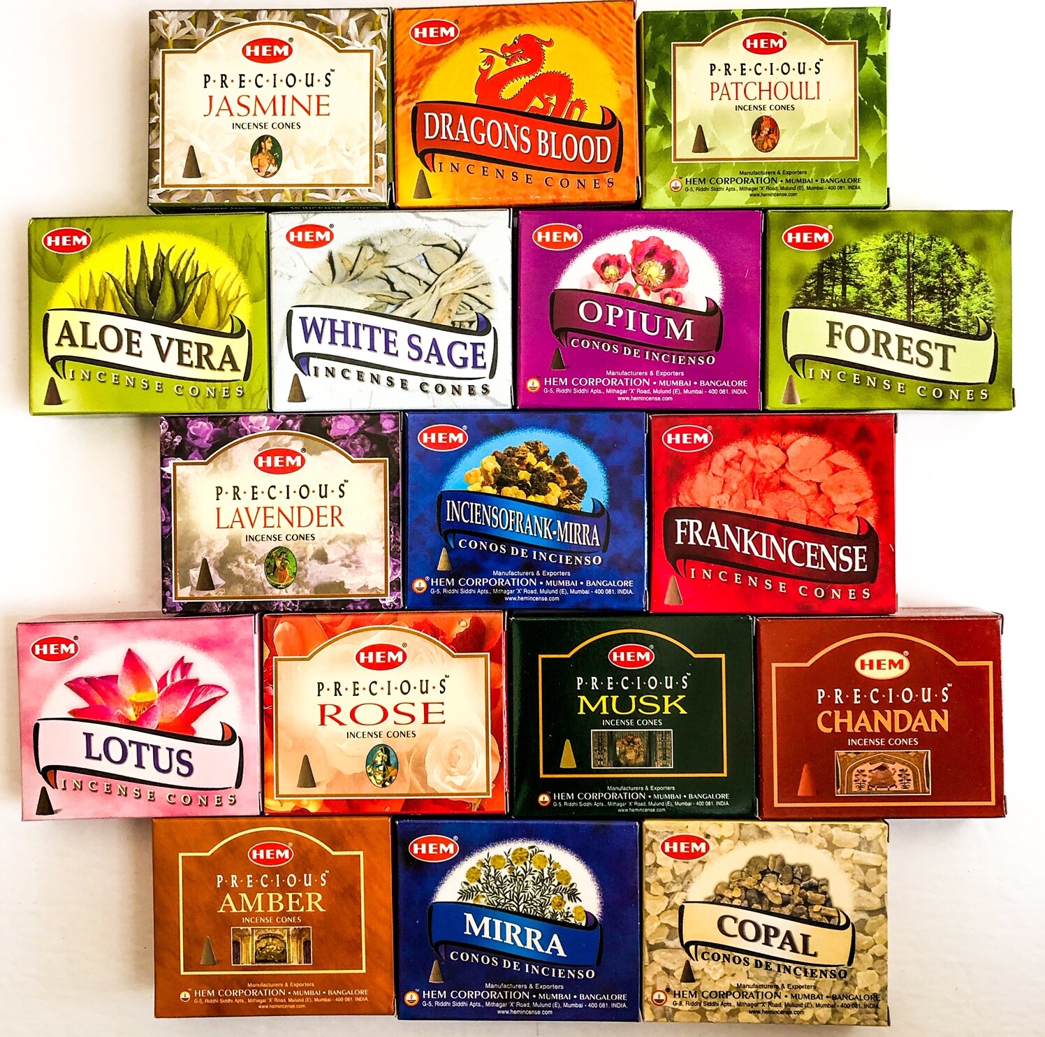 Lot 100 Hem Sampler Incense Cones Mix N Match - 10 Assorted Scents - Free Ship! gallery