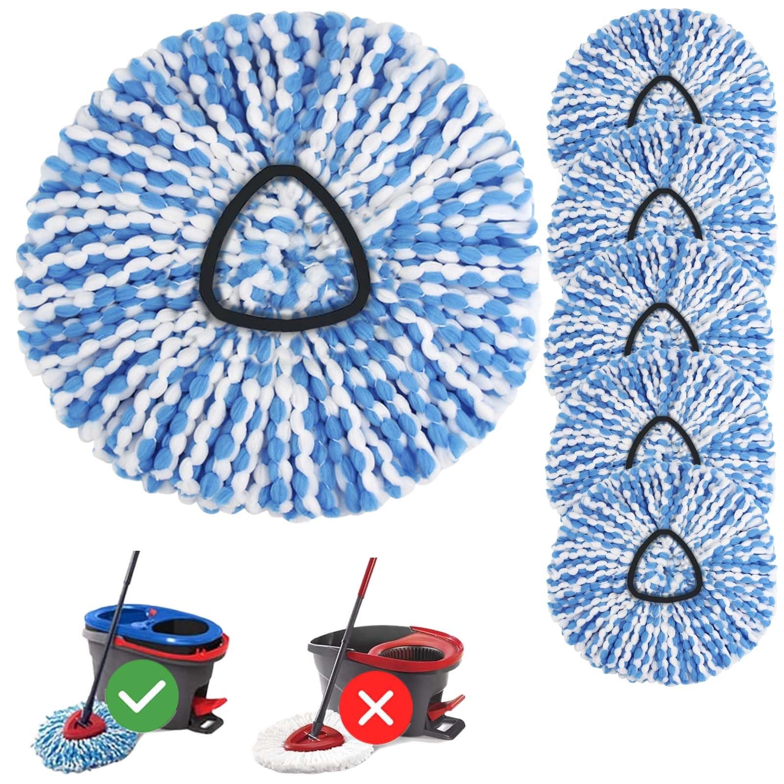 6 Pack Spin Mop Head for O Ceda RinseClean Spin Mop Refill, Mop Replace Head ... gallery