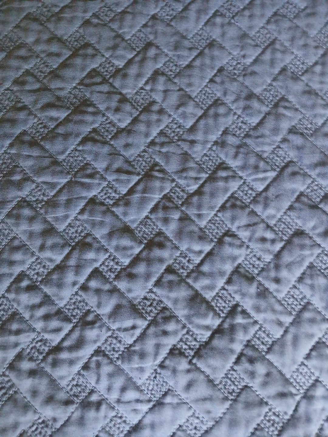 QUEEN COMFORTER SPREAD Chezmoi Collection Blue 2 Shams 92x96 Lightweight gallery