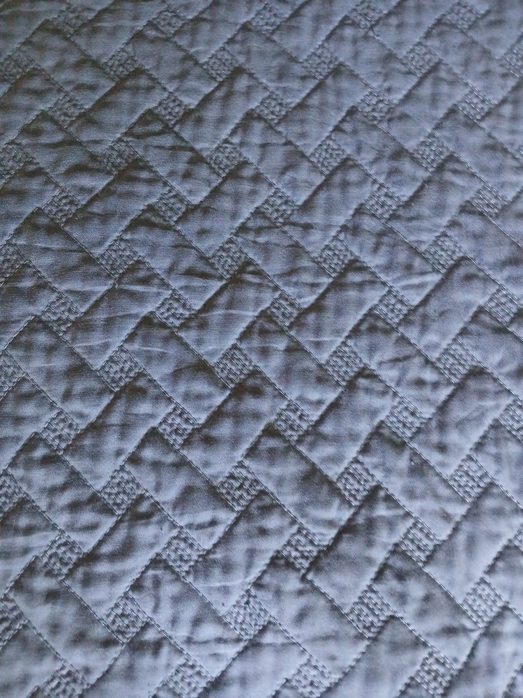 QUEEN COMFORTER SPREAD Chezmoi Collection Blue 2 Shams 92x96 Lightweight
