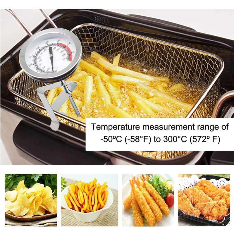 Efeng15“ Long Cooking Thermometer for Oil or Candy 2 Pack with Pot Clip 2" Di... gallery