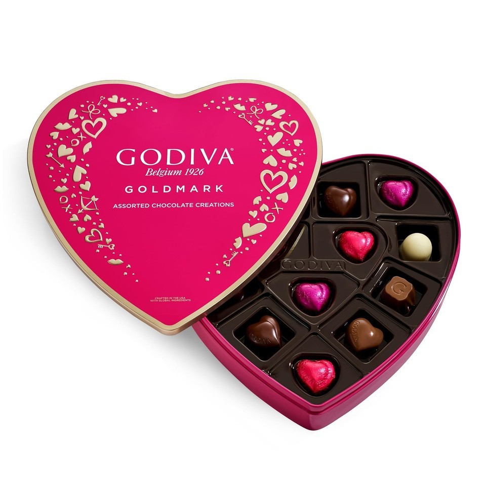 Godiva Belgium Goldmark Assorted Chocolate Creations Tin 14-Pieces BB 10/2026 gallery