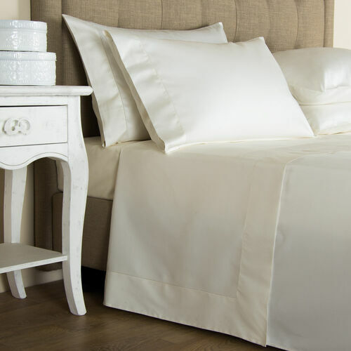 FRETTE LUXURY PERCALE QUEEN 4 PC SHEET SET IVORY NEW WITH TAGS