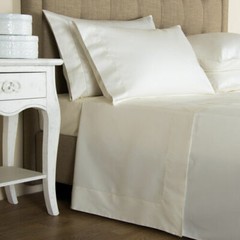 FRETTE LUXURY PERCALE QUEEN 4 PC SHEET SET IVORY NEW WITH TAGS
