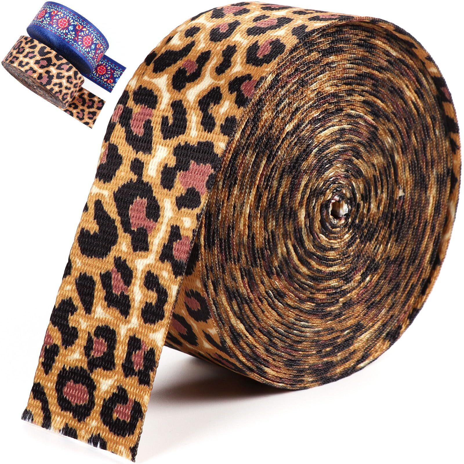 Nylon Webbing 1.5 Inch-Polyester Webbing 6 Yards Leopard Print Webbing Straps... gallery