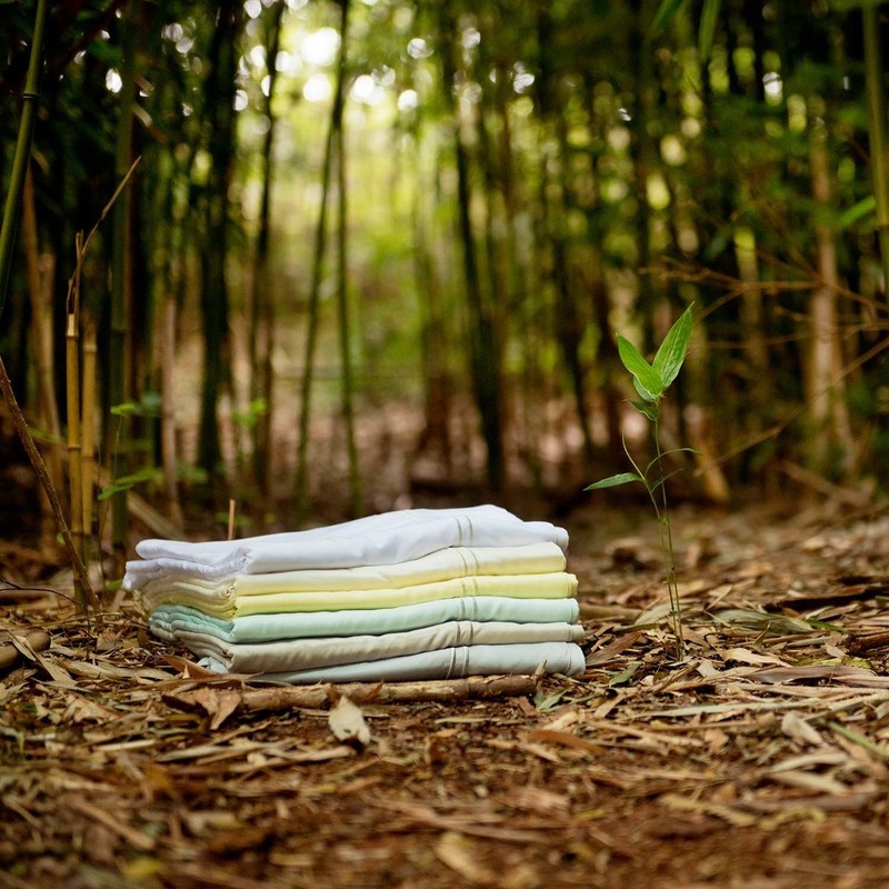MALOUF 100% Rayon from Bamboo Sheet Set, Twin, White gallery