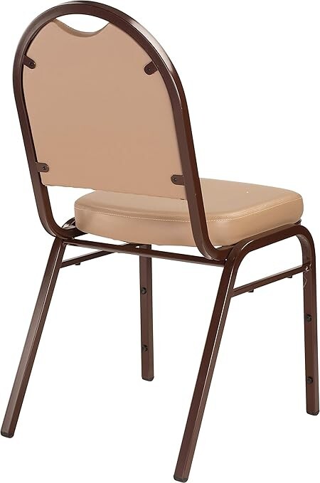 NPS Dome Back Stack Chair with Steel Mocha Frame, 300-Ib Weight Capacity gallery